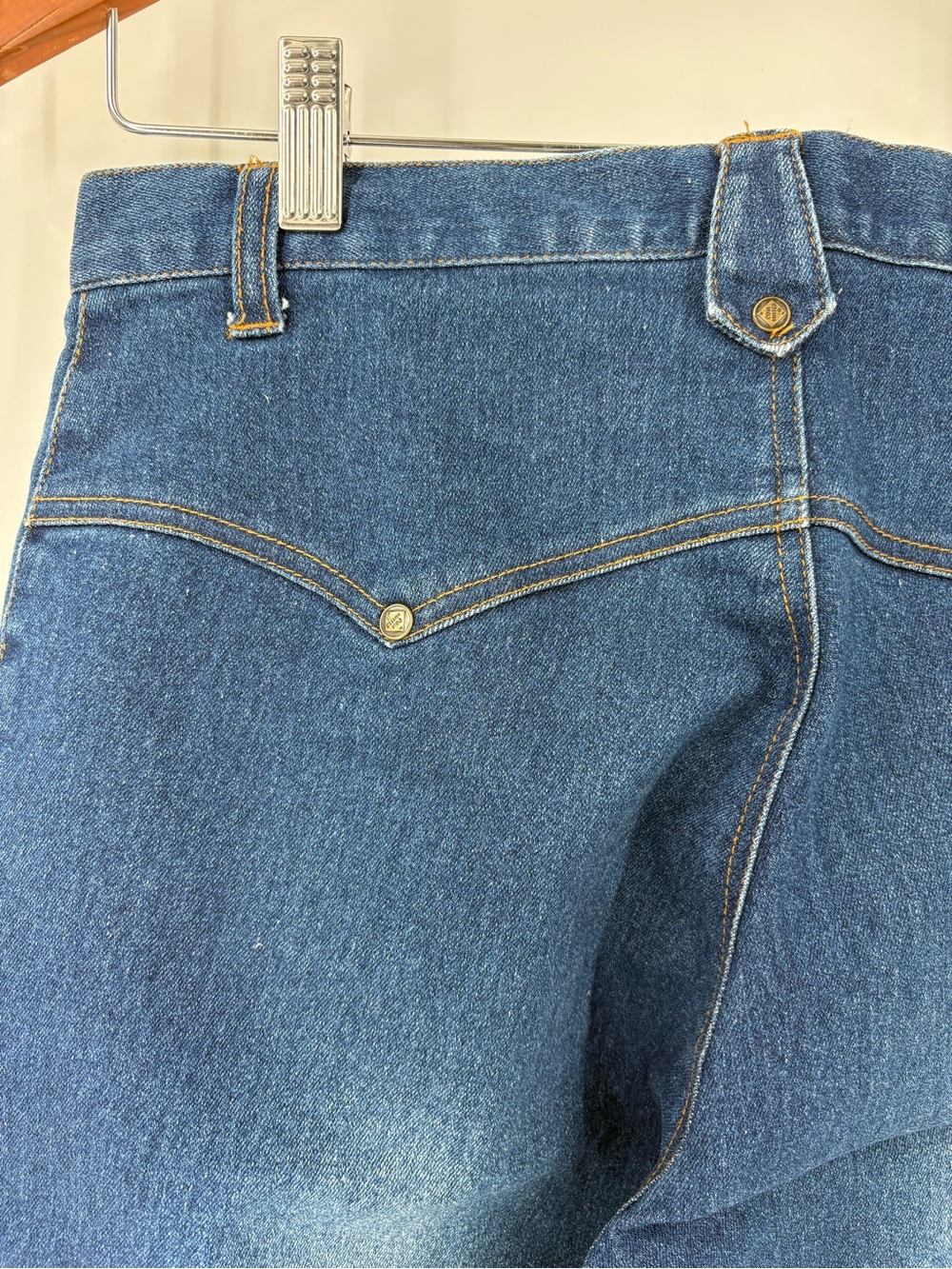 Stretch Denim Rodeo Cowgirl Western Jeans V-yoke Flare Ranch Girl Women Size 6 - Picture 9 of 13